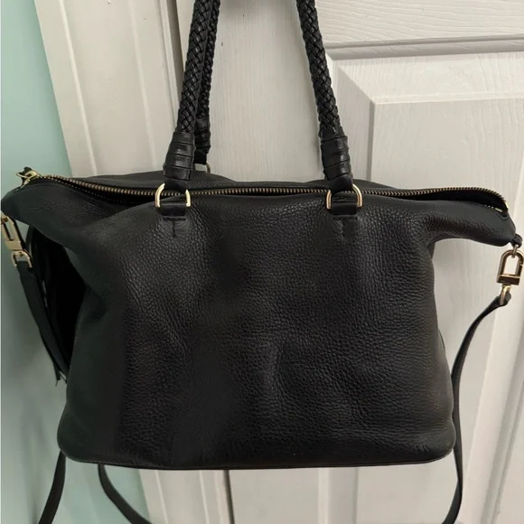 Tory Burch Black Shoulder Bag with Gold Hardware
